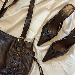 *SOLD*BRAND NEW Brown Y2K Inspired Kitten Heels